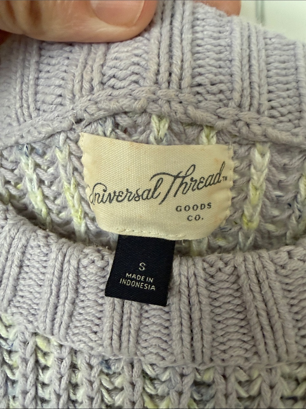 Universal Thread Lavender Ribbed Crewneck Sweater - Picture 2 of 6